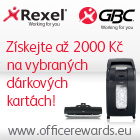 Získejte až 2000 Kč na vybraných dárkových kartách s kancelářskou technikou REXEL a GBC!