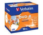 DVD-R Verbatim 4,7 GB, 16x, jewel box, printable, 10 ks