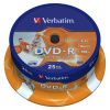 DVD-R Verbatim 4,7 GB, 16x, spindl, printable, balen 25 ks