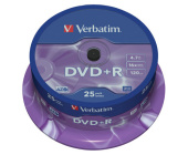 DVD+R Verbatim 4,7 GB, 16x, cake 25 ks