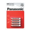 Baterie zinko-uhlíková Panasonic R03R Red Zinc, 4 ks