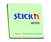 Samolepic bloek Stickn 76x76 mm, zelen