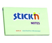 Samolepic bloek Stickn 76x127 mm, zelen