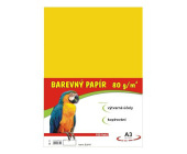 Barevn papr A3, 80 g, lut, 100 list