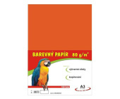 Barevn papr A3, 80 g, oranov, 100 list