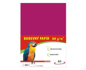 Barevn papr A3, 80 g, rov, 100 list