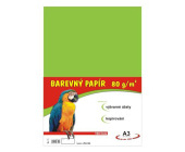 Barevn papr A3, 80 g, zelen, 100 list