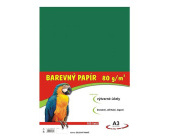 Barevn papr A3, 80 g, tmav zelen, 100 list