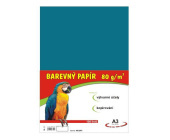 Barevn papr A3, 80 g, svtl modr, 100 list