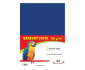 Barevn papr A3, 80 g, tmav modr, 100 list