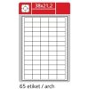 Snmateln etikety 38 x 21,2 mm, bl, 100 list