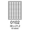 Univerzální etikety 38 x 21,2 mm, matné, bílé, 100 listů