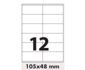 Etikety R0ECO, 105x48, 70 gr/ m2, balen 100 list