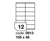 Laserov etikety 105 x 48 mm, bl, 100 list