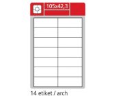 Snmateln etikety 105 x 42,3 mm, bl, 100 list