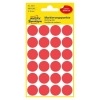 Etikety Avery 3004 koleka, prmr 18 mm, 96 ks, erven