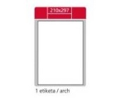 Samolepic etiketa do laserovch tiskren 210x297, 100 list