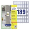 Etikety Avery L7871-20, vysok lepivost, 25,4x10 mm, 20 list