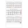 Nástěnný kalendář, pětiměsíční, šedý 2024