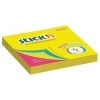 Samolepic bloek Stickn 76x76 mm, 100 l., neonov barvy