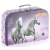 Školní kufřík 34 x 23 x 10 cm, lamino, Bílí koně