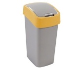 Odpadkov ko Flipbin, 45 l, stbrn/ lut