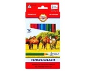 Trojhrann pastelky Koh-i-noor 3142 Triocolor, 12 ks